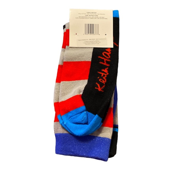 Keith Haring 3 pack socks, NWT, size 10-13, $30 - Picture 2 of 3